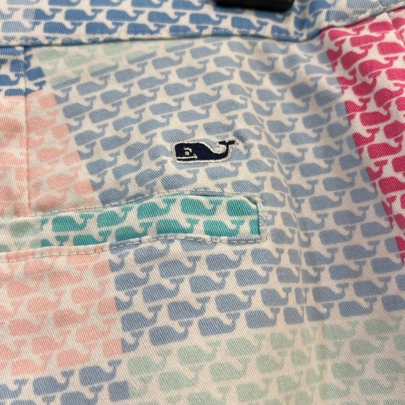 Vineyard Vines Pink and Blue Shorts Patchwork Style - Picture 4 of 6
